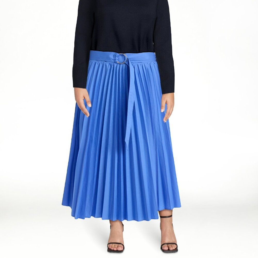 Free Assembly Women's Sunburst Pleat Maxi Skirt I XL I NEW - No Tags